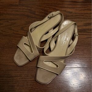 Salvatore Ferragamo Beige Strappy Sandals